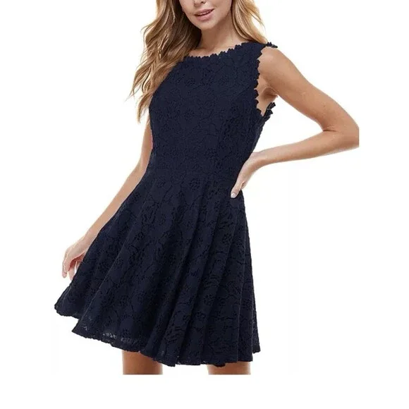 studio 1 fit and flare dress Studio 1 Womens V Neck Sleeveless Ruffled Abstract Fit + Flare Dress,  Color: Brown Ivory